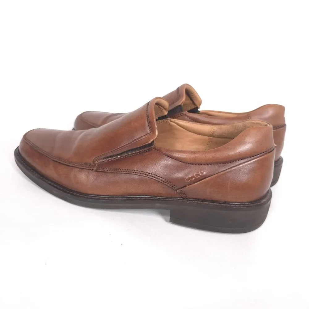 ECCO Mens Shoes‎ Casual Comfort Leather Slip on 12 Loafers Brown EXTRAWIDTH